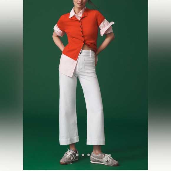 Anthropologie The Colette cropped wide-leg jeans by Maeve - Picture 4 of 12